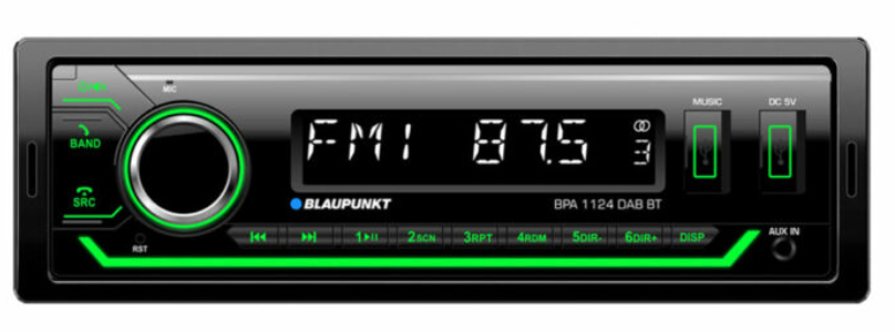 Blaupunkt BPA 1124 DAB/DAB+ BT Car Radio Stereo with Bluetooth USB AUX Input