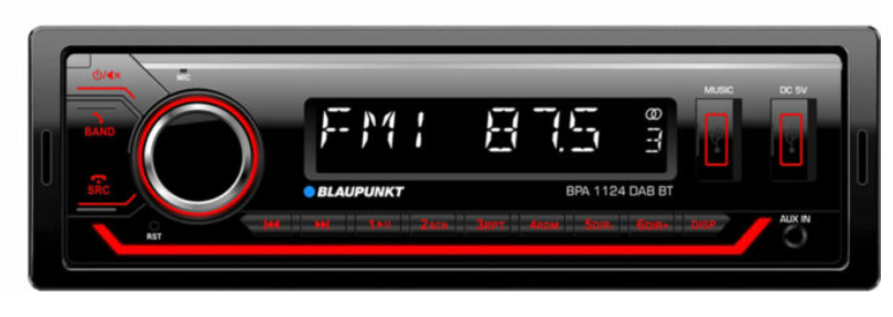 Blaupunkt BPA 1124 DAB/DAB+ BT Car Radio Stereo with Bluetooth USB AUX Input