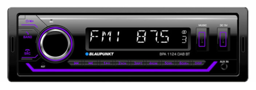 Blaupunkt BPA 1124 DAB/DAB+ BT Car Radio Stereo with Bluetooth USB AUX Input