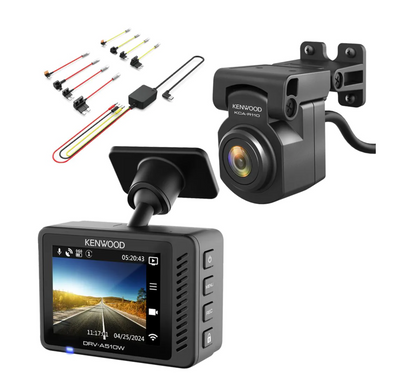 Kenwood DRV-A610W - 3.0" LCD 4K DashCam HD Rear Cam with built-in Wireless LAN & GPS With 64GB SD & Hardwire kit