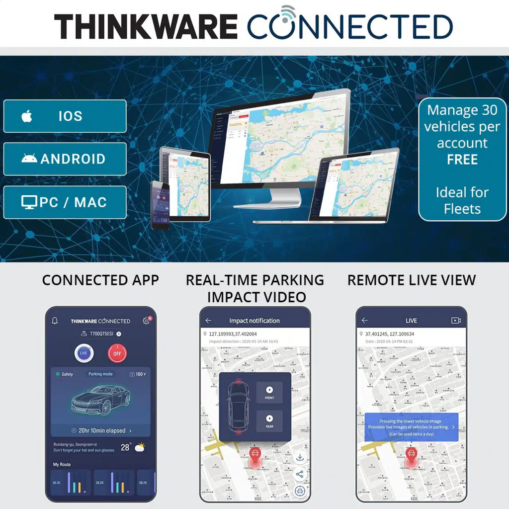 Thinkware U1000 Plus - 4K UHD Front & Rear Dash Cam 64Gb
