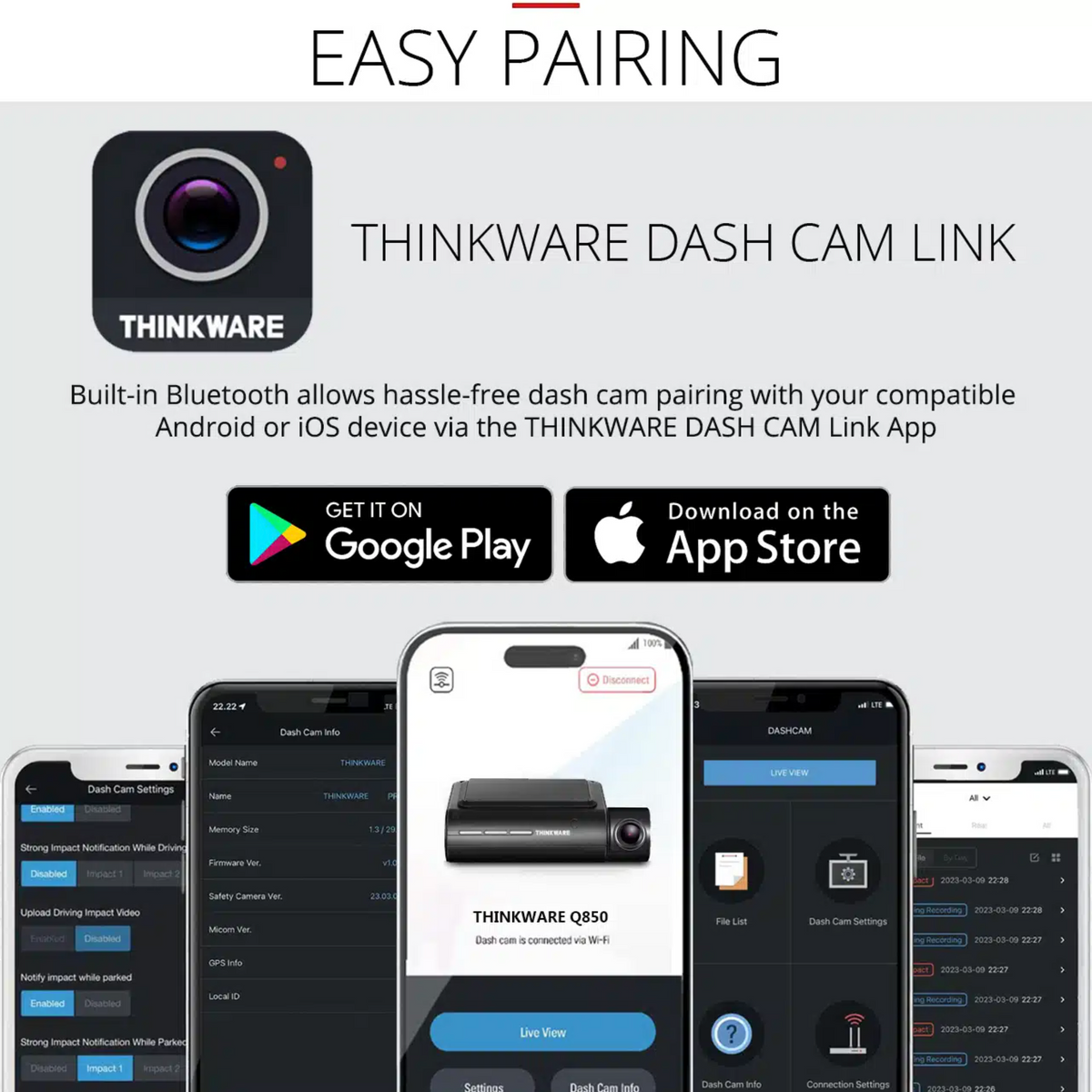 Thinkware U1000 Plus - 4K UHD Front Dash Cam 64Gb