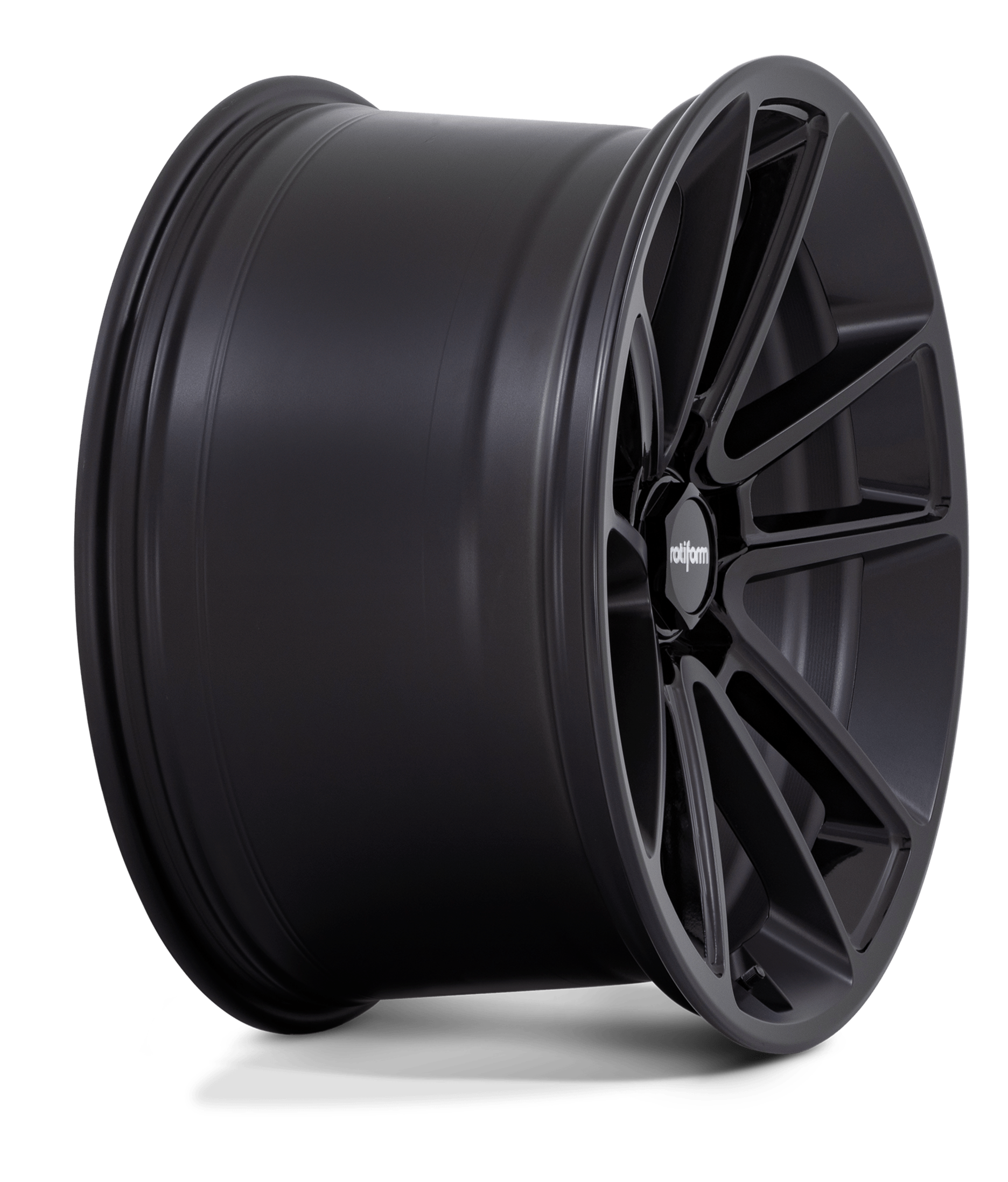 Rotiform BTL - Matt Black W/Black Cap Alloy Wheel (Single Wheel)