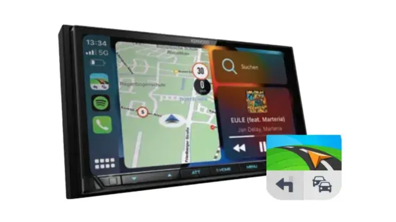 Kenwood DMX8021DABS Camper + SYGIC GPS Navigation CarPlay/Android Auto Bluetooth DAB Stereo
