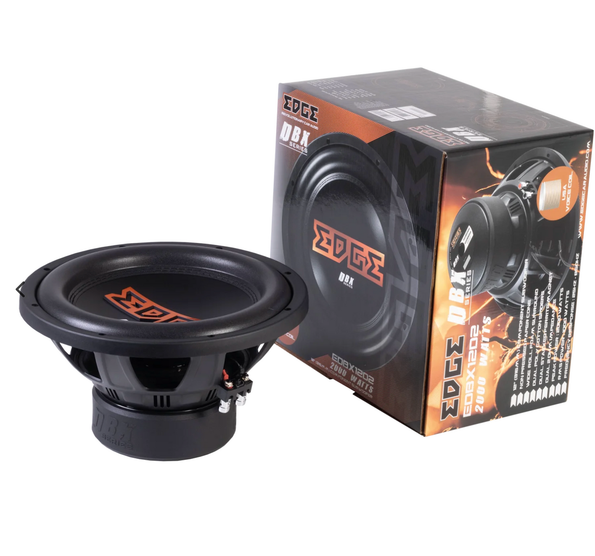 Edge EDBX12D2-E3 - 12" Dual 2 Ohm Car Bass Sub Car Subwoofer 2000 Watts