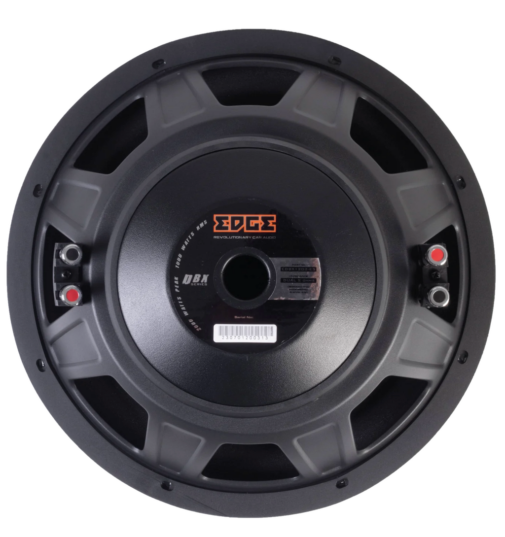 Edge EDBX12D2-E3 - 12" Dual 2 Ohm Car Bass Sub Car Subwoofer 2000 Watts