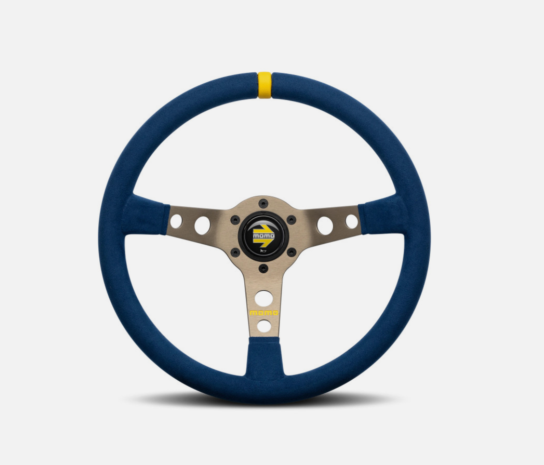 MOMO MOD.07 - Deep Dish with Yellow Leather Marker Steering Wheel