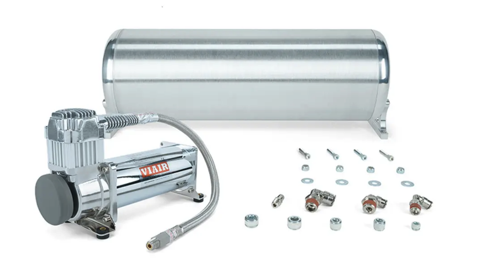 18" FLO Tank With Viair 444 Silver Compressor Including All Hardware