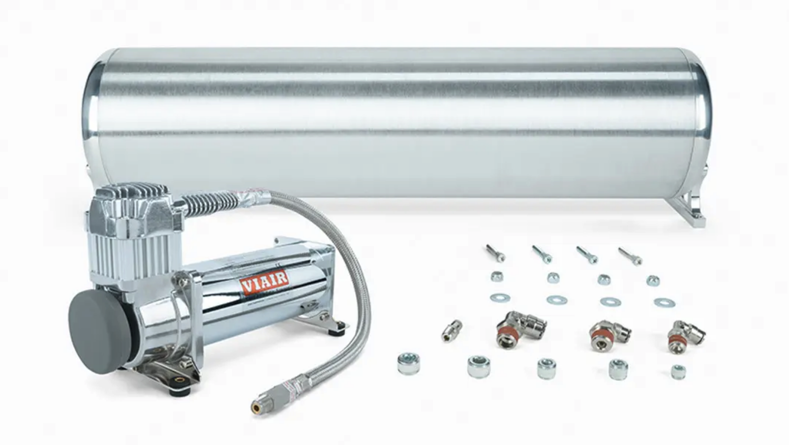 24" FLO Tank With Viair 444 Silver Compressor Including All Hardware