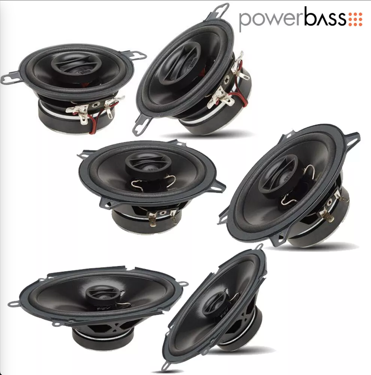 VW Golf Mk2 II 1983-1995 - Complete Coaxial Car Speakers Upgrade Kit Powerbass