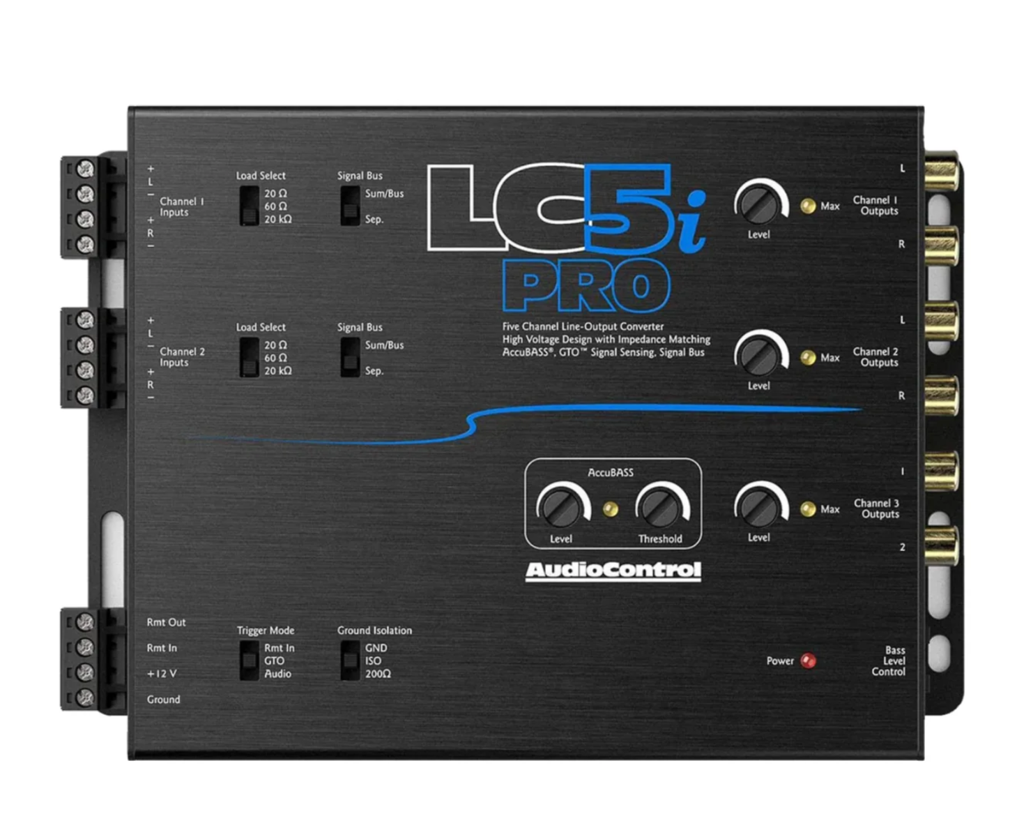 AudioControl LC5i PRO 5 Channel Line Out Converter With AccuBass Dash Remote Inc