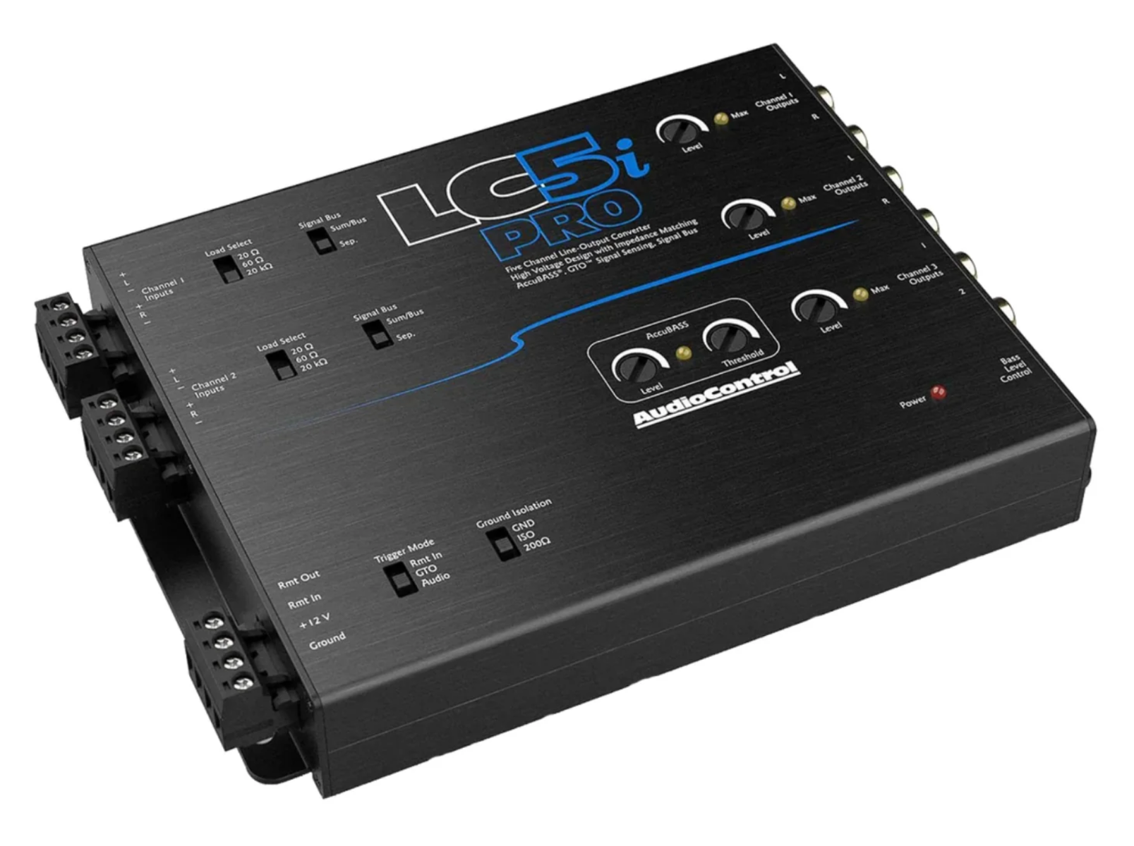 AudioControl LC5i PRO 5 Channel Line Out Converter With AccuBass Dash Remote Inc