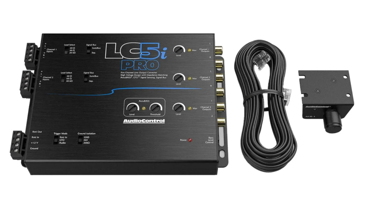 AudioControl LC5i PRO 5 Channel Line Out Converter With AccuBass Dash Remote Inc