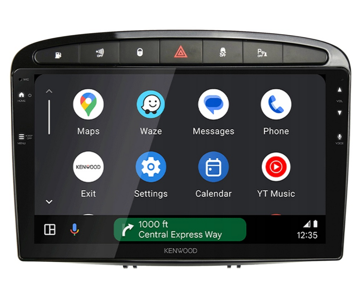 Peugeot Kenwood DMX80AXS 9 Inch Wireless CarPlay Android Auto Bluetooth Mirroring Screen