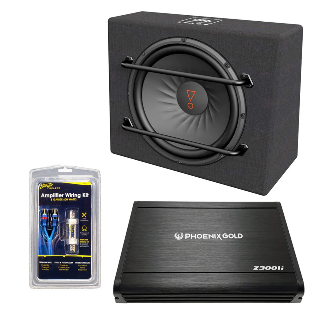 JBL Stage 1200S 12" 1000w Sealed Enclosure Amplified Package 600w