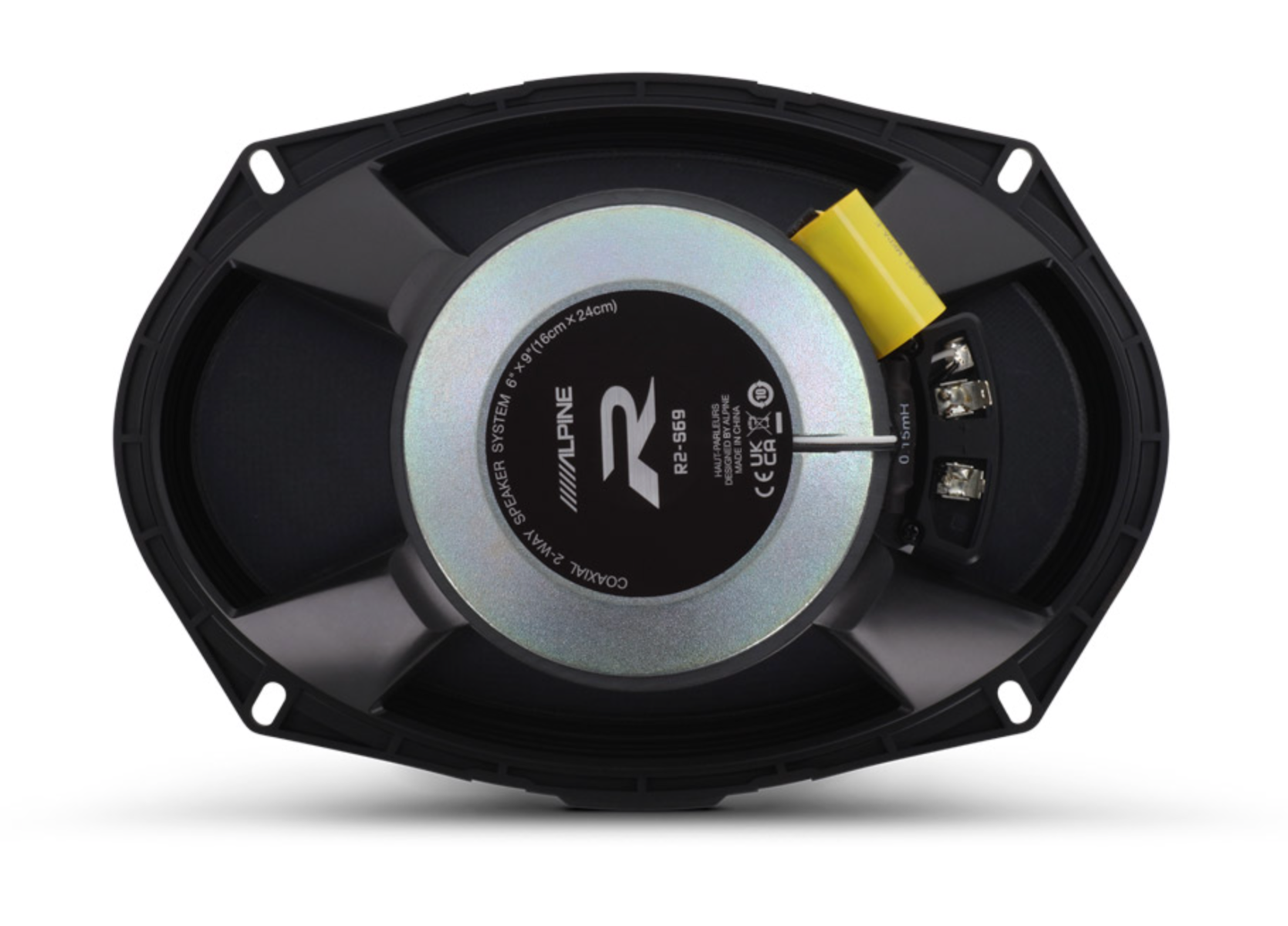 Alpine R2-S69 - 6x9" (16cm x 24cm) 2-Way R-Series Coaxial Shelf Speakers 300W