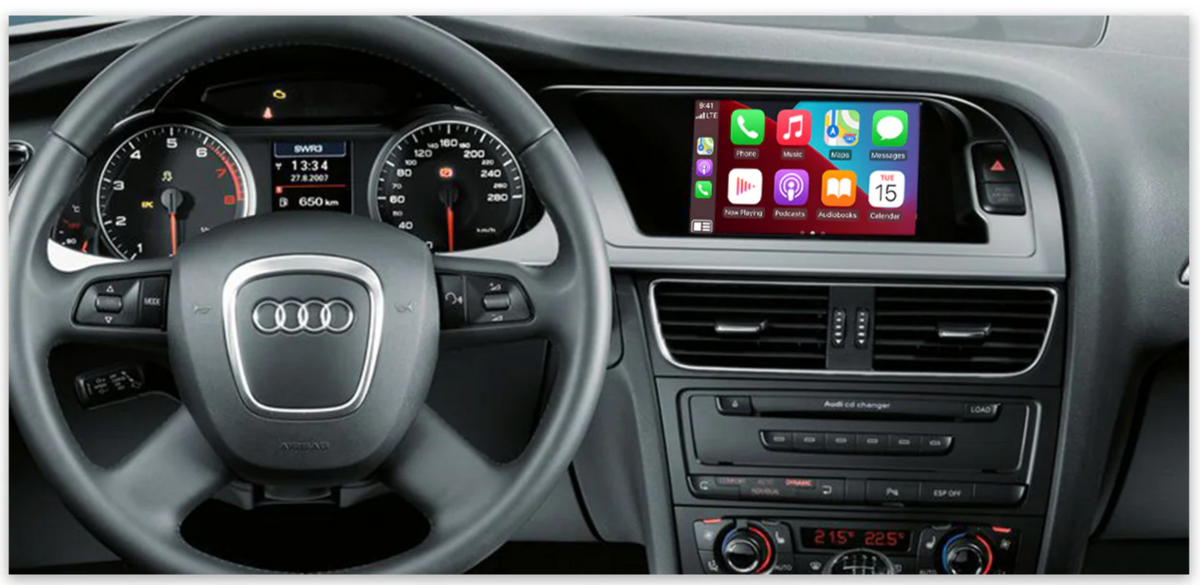 Audi A4, A5 and Q5 with the 3G MMI Wireless CarPlay/Android Auto Add on Interface