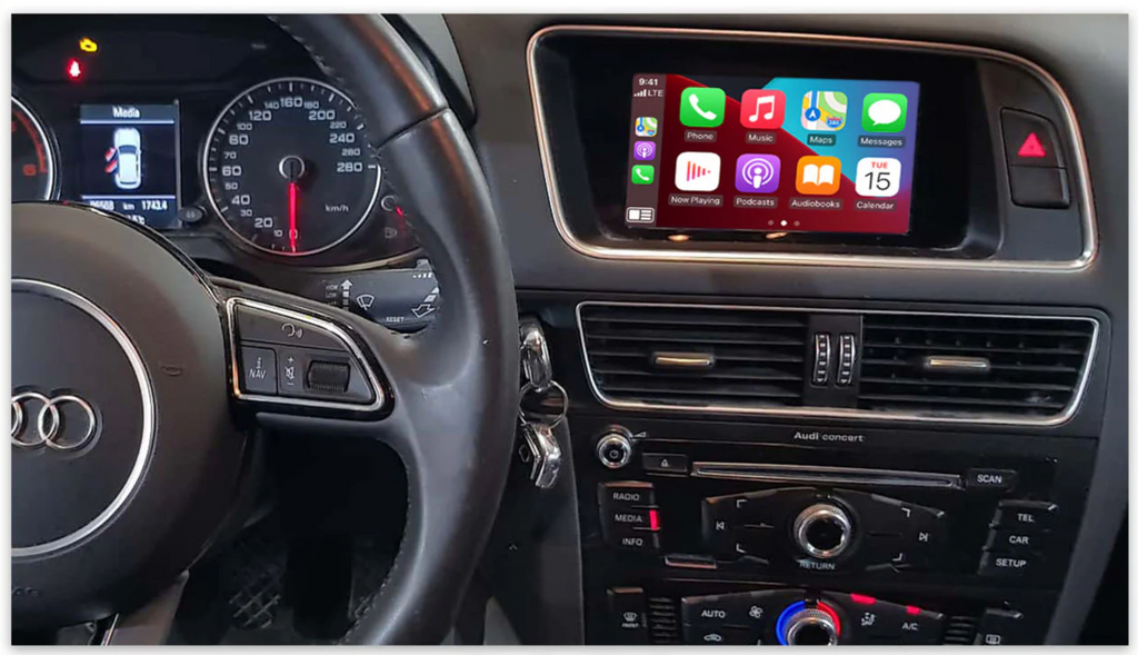 Audi A4, A5 and Q5 with the Concert / Symphony radio Wireless CarPlay/Android Auto Add on Interface