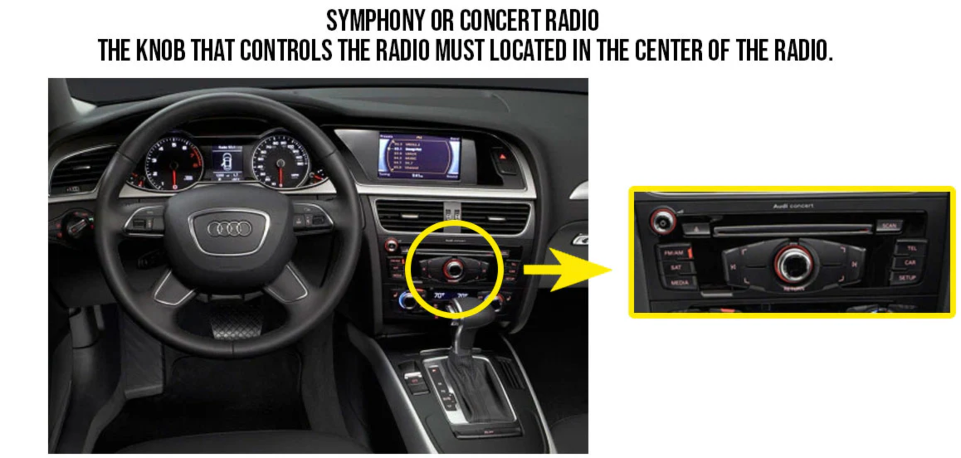 Audi A4, A5 and Q5 with the Concert / Symphony radio Wireless CarPlay/Android Auto Add on Interface