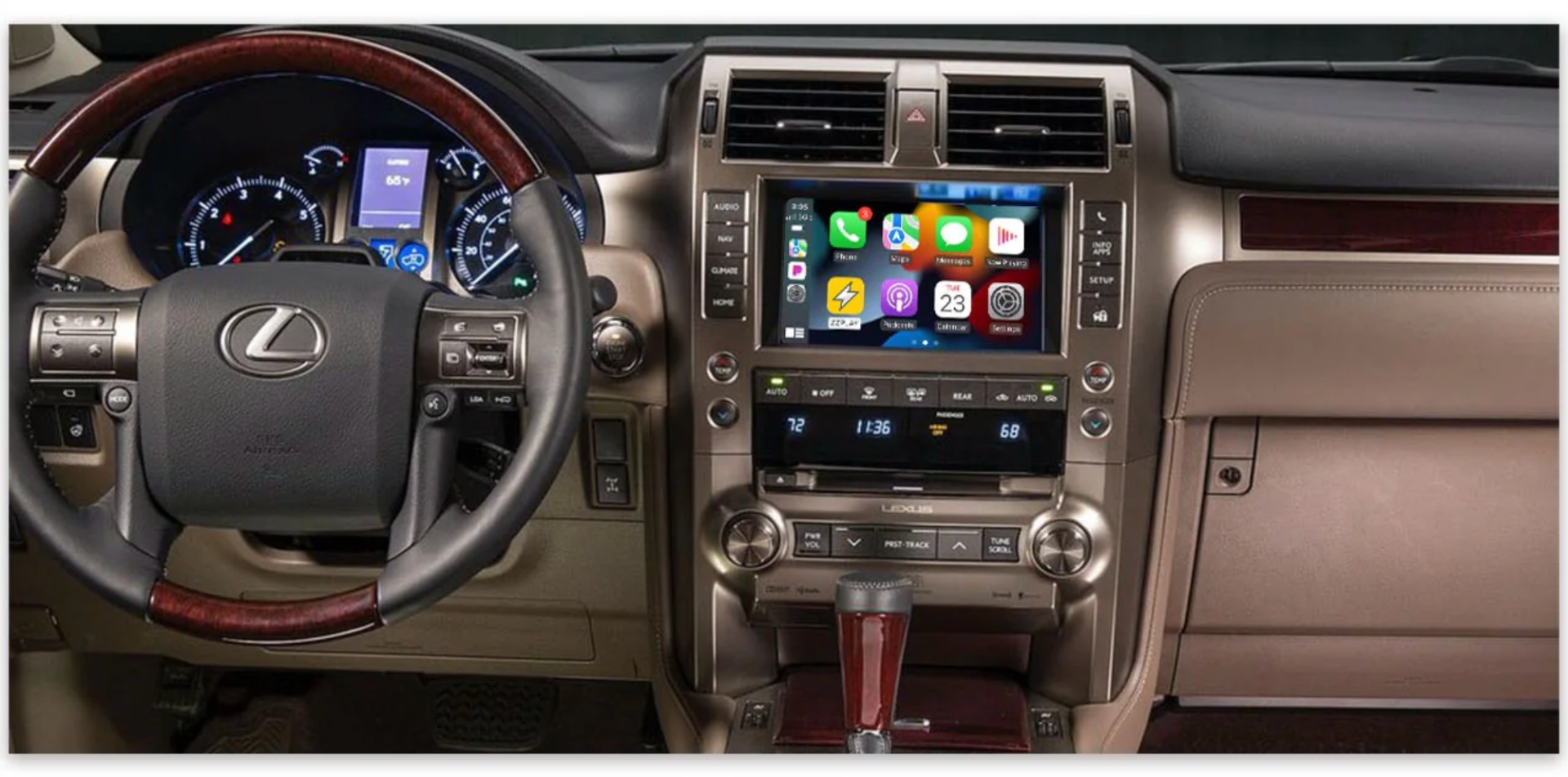 Lexus GX460 2014-2021 (W/ Factory NAV) Wireless CarPlay/Android Auto Add on Interface