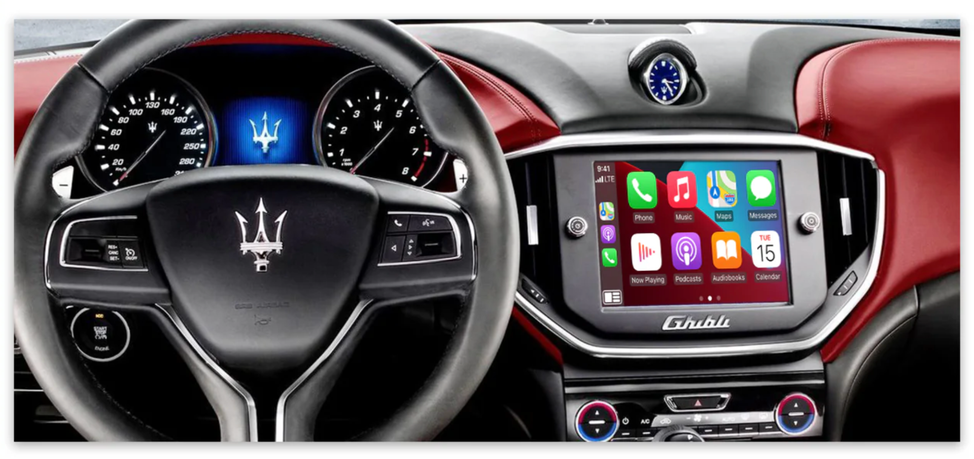 Maserati Quattroporte Ghibli 2014-2016 Wireless CarPlay/Android Auto Add on Interface