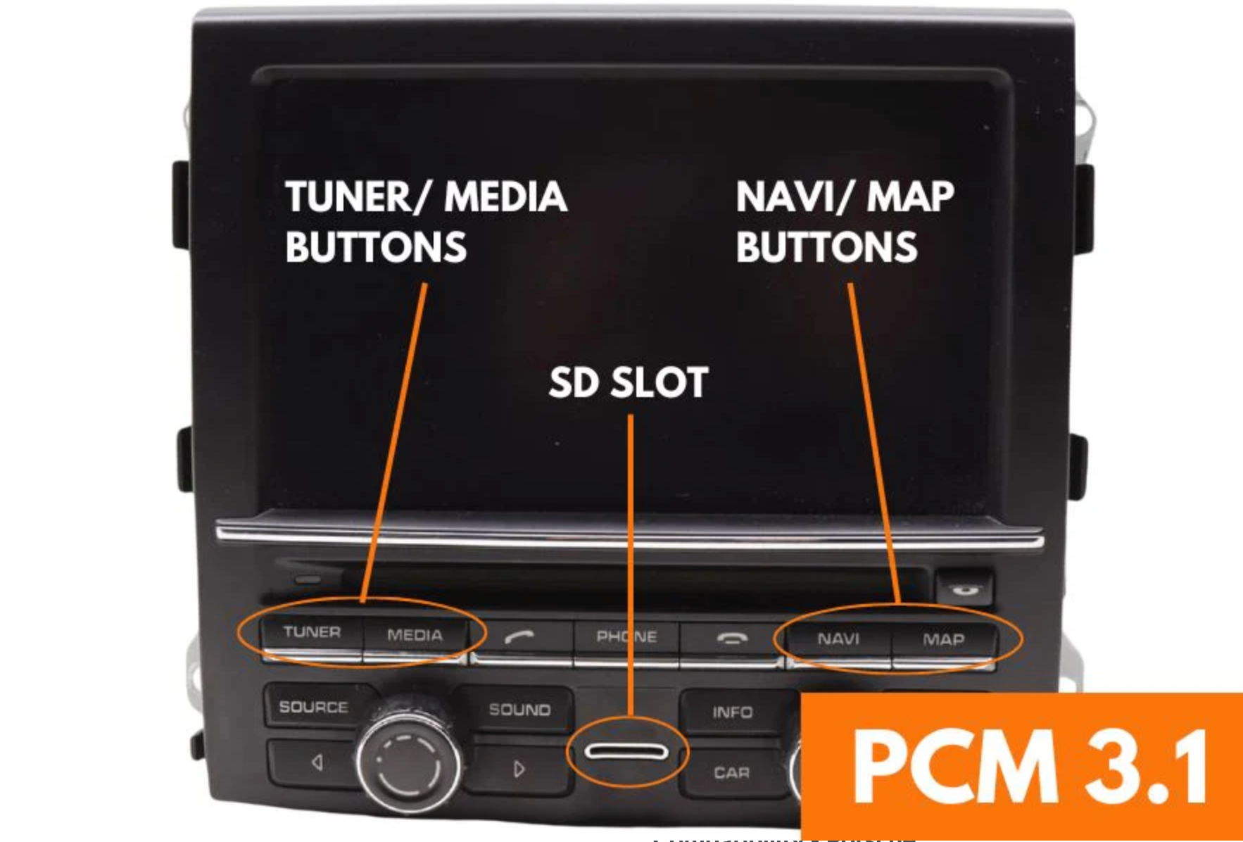 Porsche Models (W/ PCM3.1 & Factory NAV) Wireless CarPlay/Android Auto Add on Interface