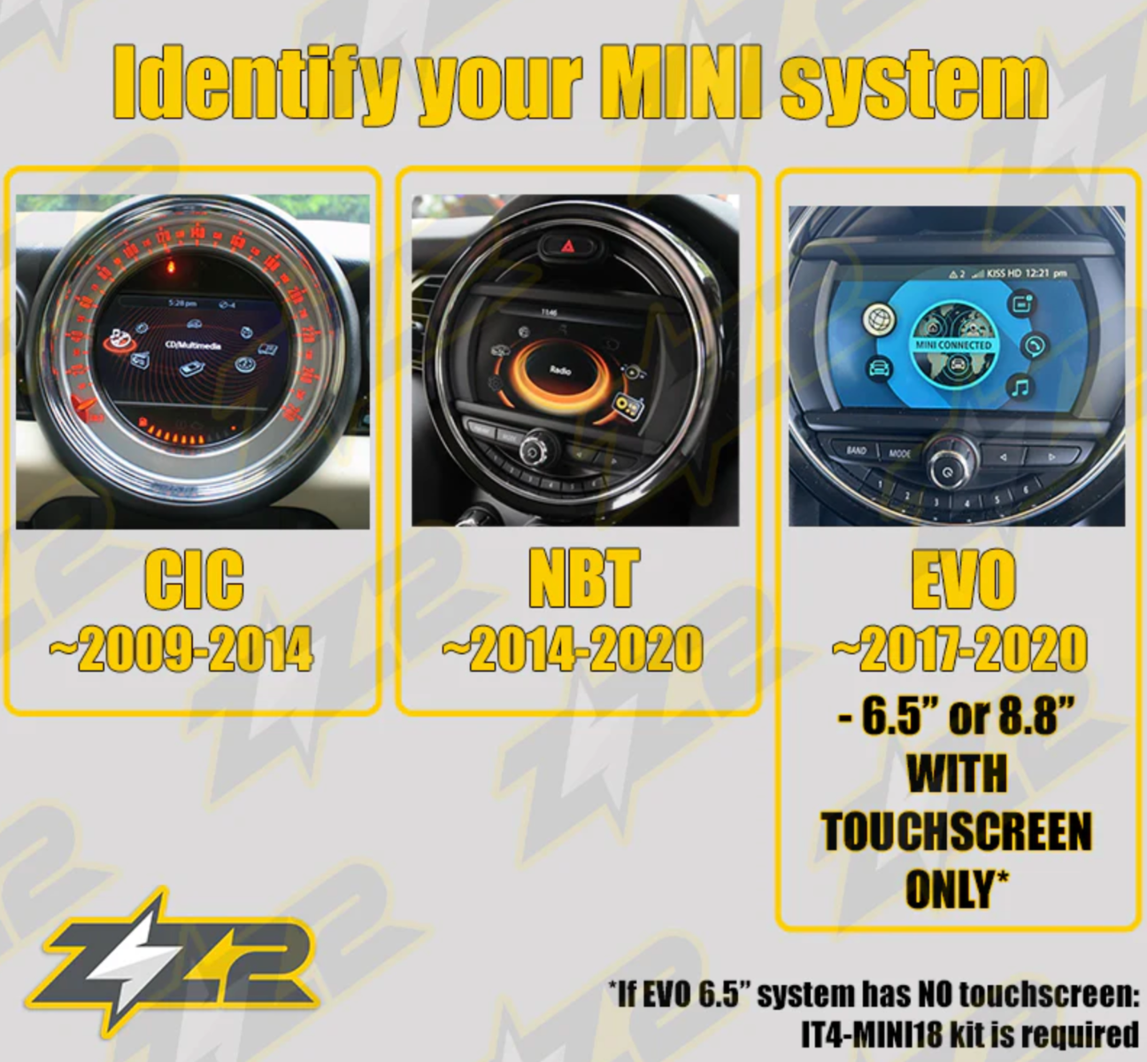 Mini Cooper Clubman Paceman (W/ CIC Infotainment) Wireless CarPlay/Android Auto Add on Interface