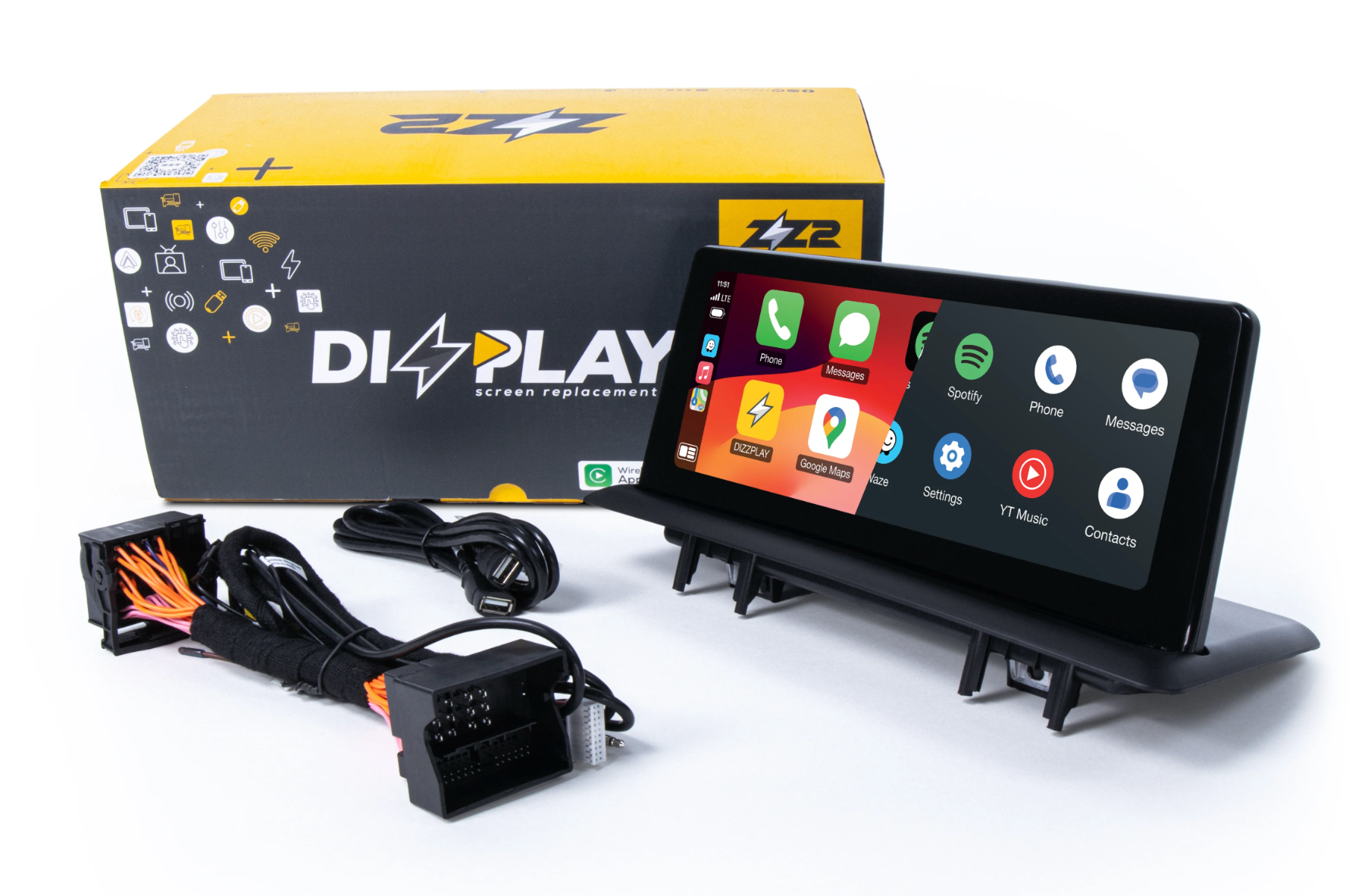 Wireless Carplay/Android Auto 10.25'' Replacment Screen for BMW 1 Series (E81/E82/E83/E87/E88) 2004-2008