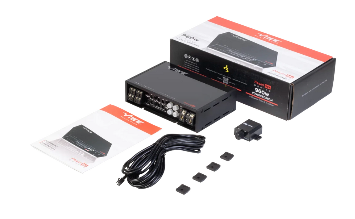 Vibe POWERBOX80.4-V5 - 4 Channel Amplifier Speaker Amp 960 Watts
