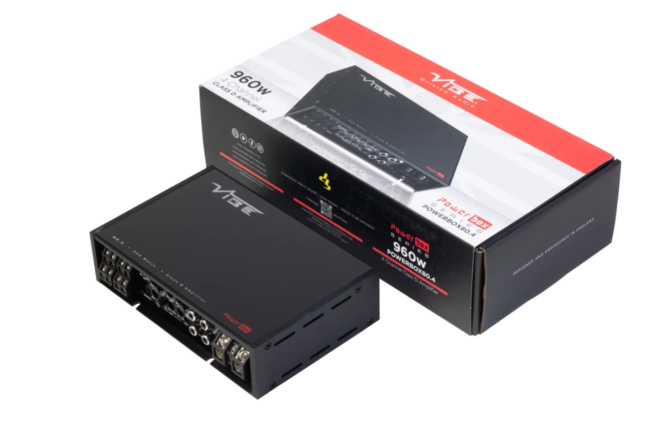 Vibe POWERBOX80.4-V5 - 4 Channel Amplifier Speaker Amp 960 Watts