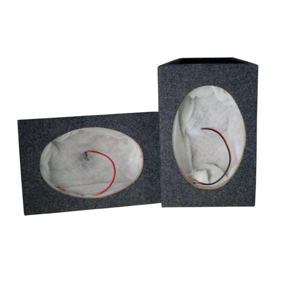 6" X 9" Speaker Boxes in Grey Carpet (Pair)