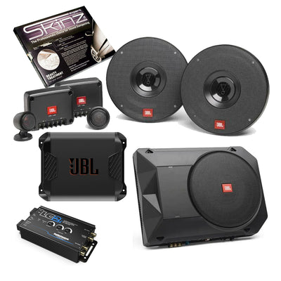 JBL Front Door Speaker with Slim Active Subwoofer Upgrade for Ford Transit Connect