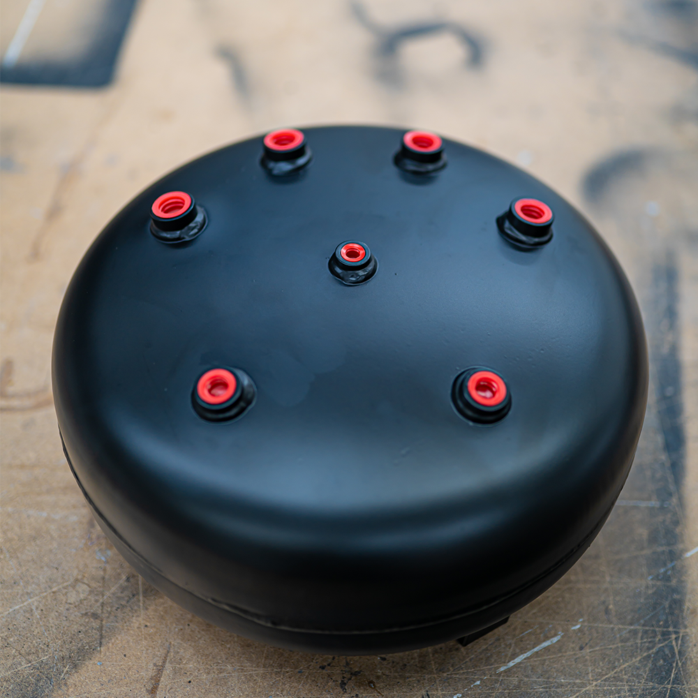4 Gallon Black Pancake Tank By CompressAir
