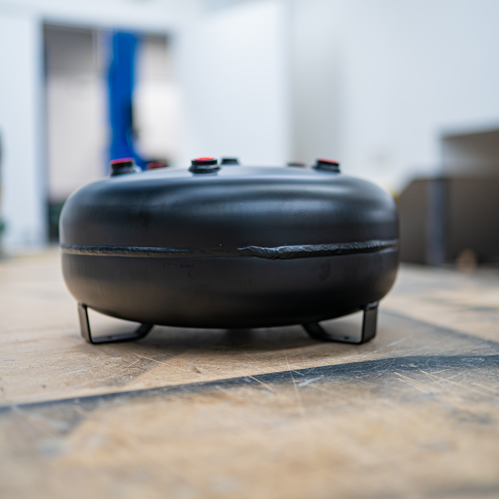 4 Gallon Black Pancake Tank By CompressAir