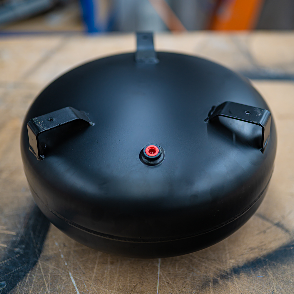 4 Gallon Black Pancake Tank By CompressAir