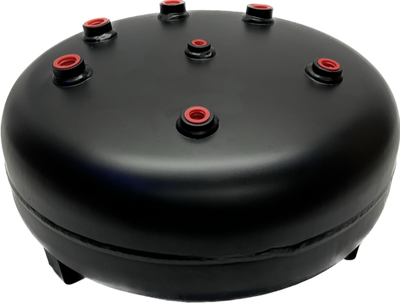 4 Gallon Black Pancake Tank By CompressAir