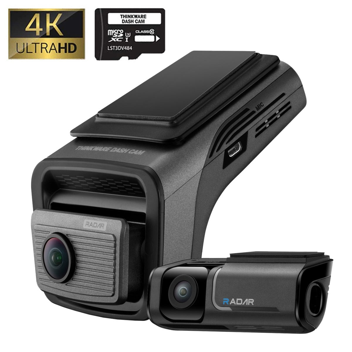 Thinkware U3000 PRO - 4K UHD 64GB Front & Rear Dash Cam with Radar