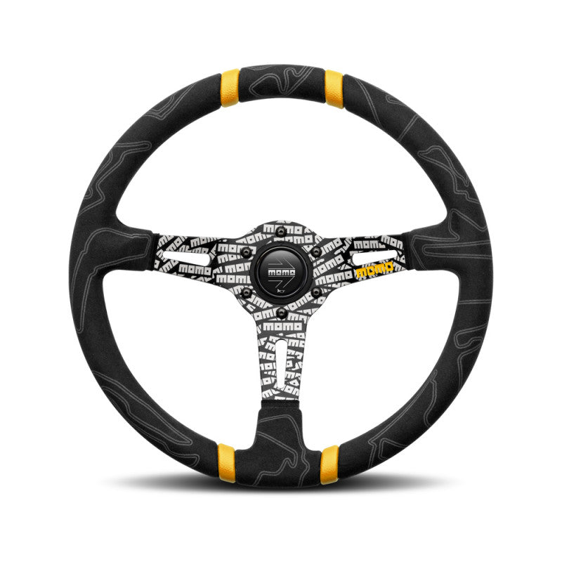Momo Ultra Black - Yellow Insert Steering Wheel
