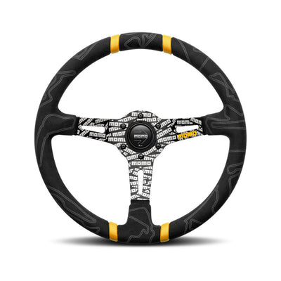 Momo Ultra Black - Yellow Insert Steering Wheel