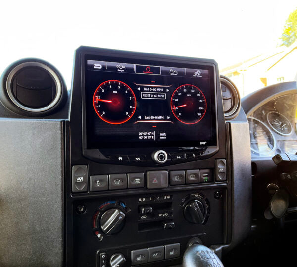 Land Rover Defender 2007-2016 10" Car Stereo Apple CarPlay Android Auto DAB Enhanced Off-Road & Performance Gauges with Fitting Kit