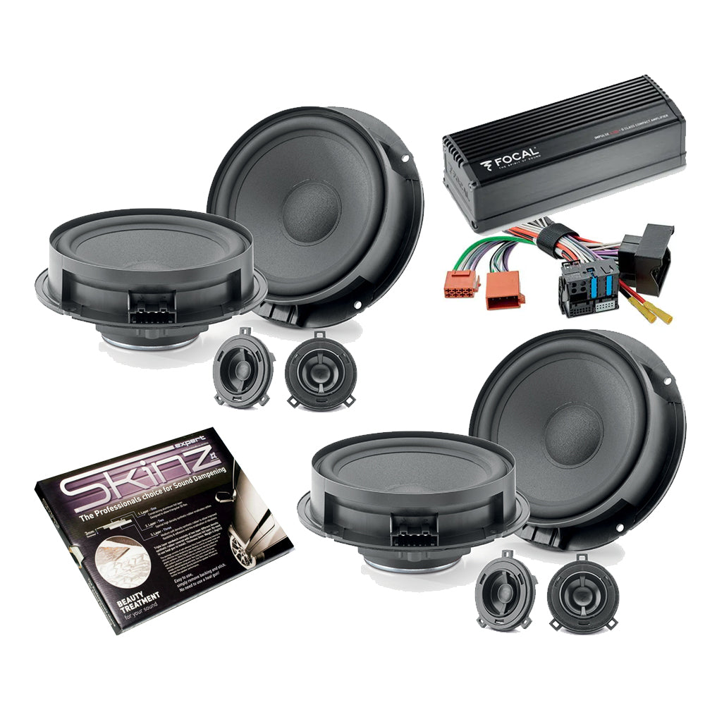 Bespoke Car Front/Rear 2-Way Component Speakers & Amplifier Upgrade For VW Models