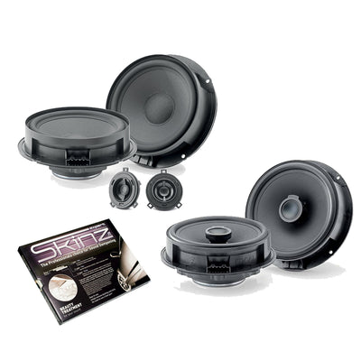 Bespoke Car Audio Front 2-Way Component Speakers & Rear Coaxial Upgrade For VW Models