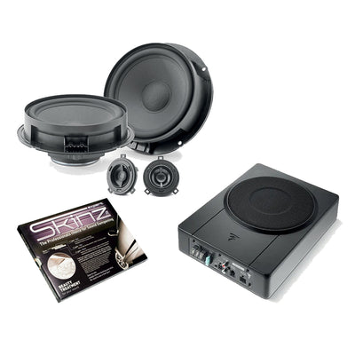 Bespoke Car 2-Way Component Speaker upgrade with 2.1 Active Underseat Subwoofer for VW Models