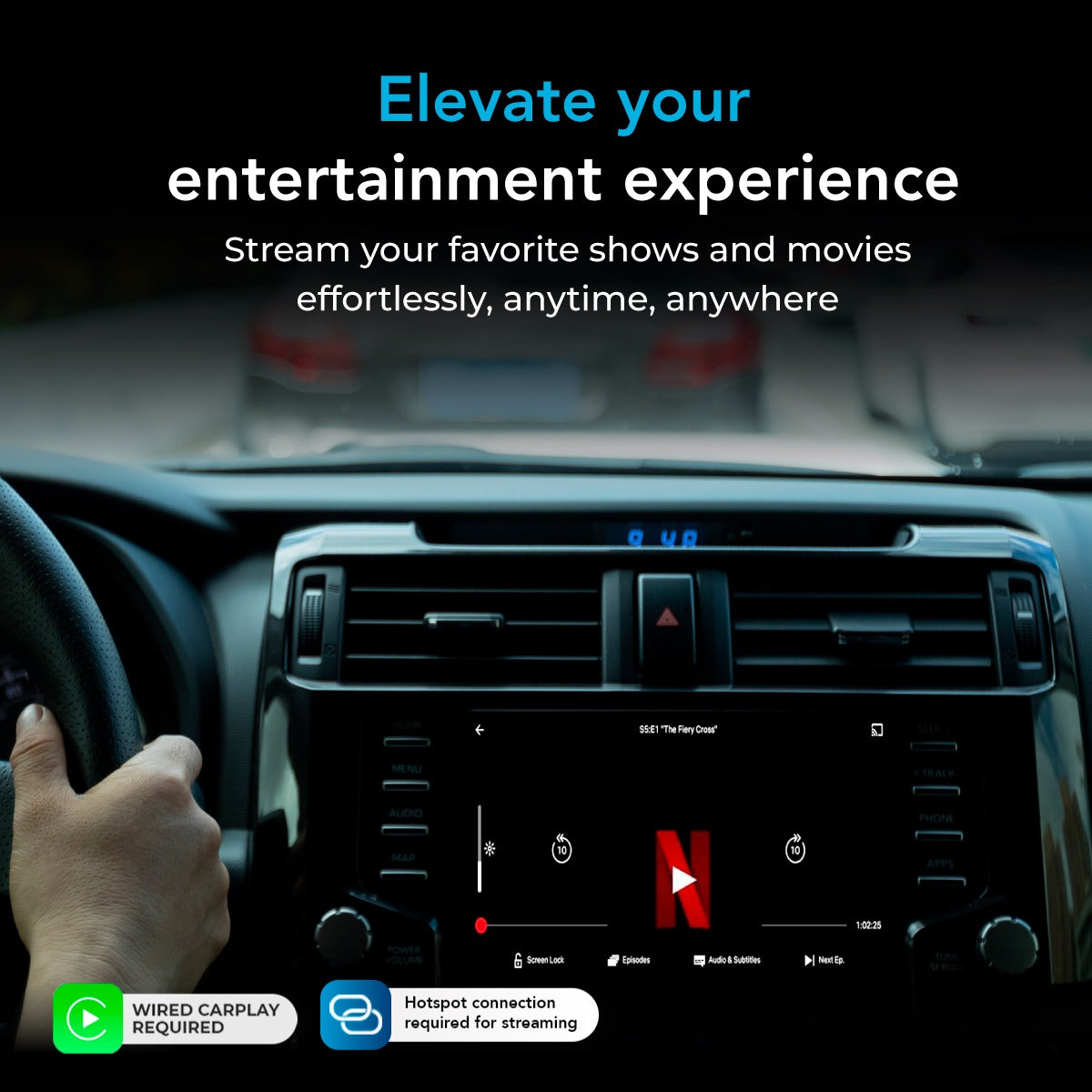 Wireless CarPlay and AndroidAuto Adapter With Netflix & YouTube