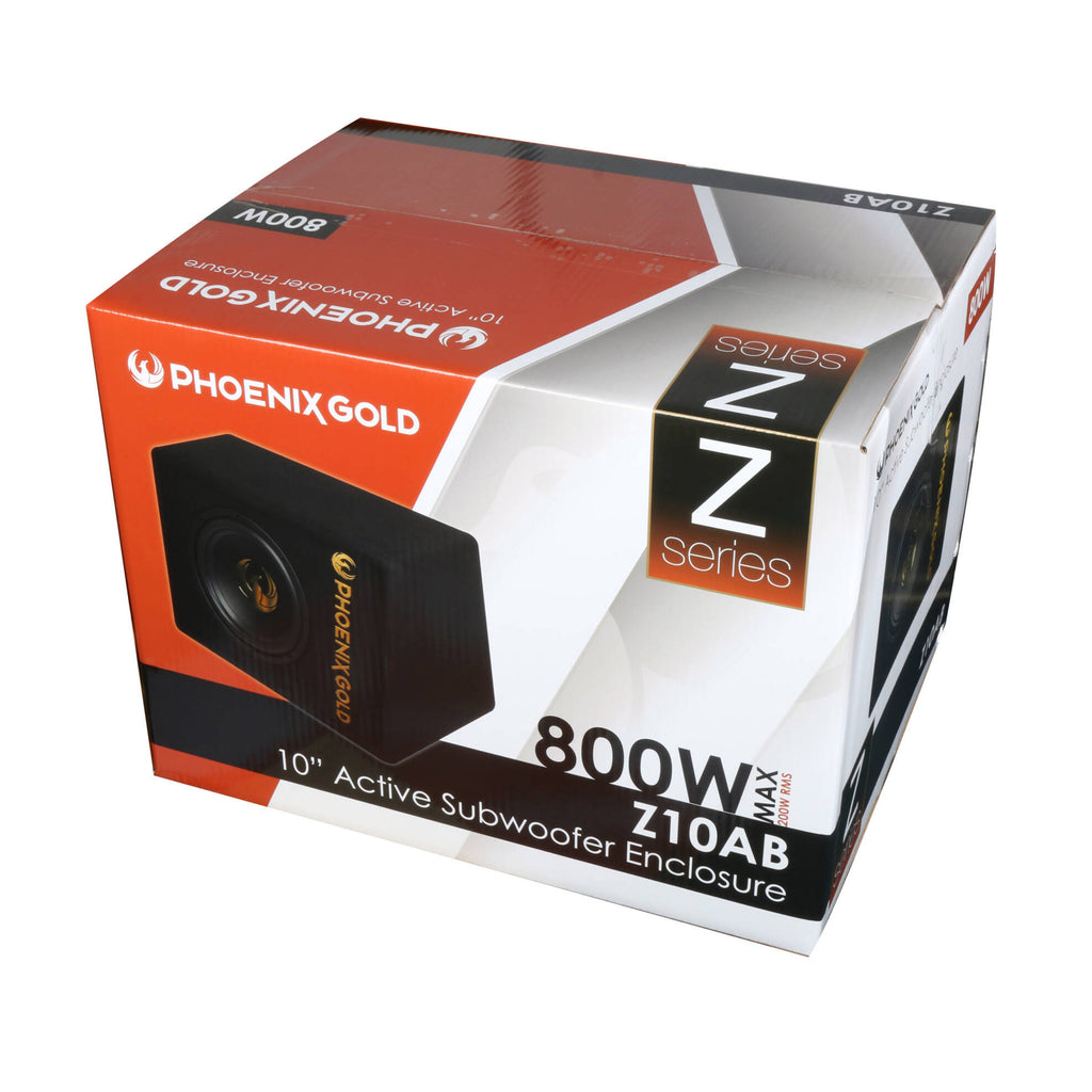 Phoenix Gold Z10AB - 10" Single Active Car Subwoofer 800W
