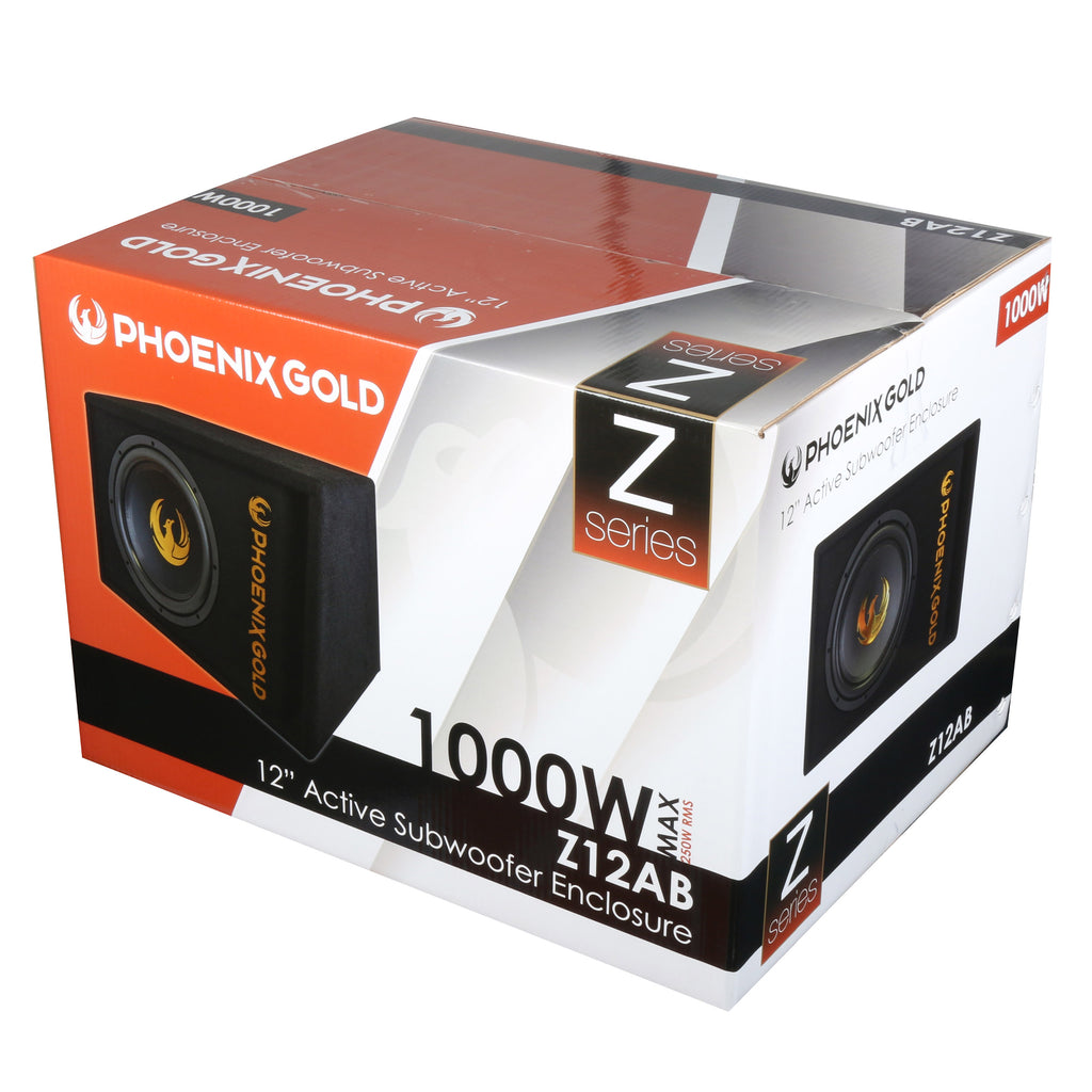 Phoenix Gold Z12AB - 12" Single Active Car Subwoofer 1000W